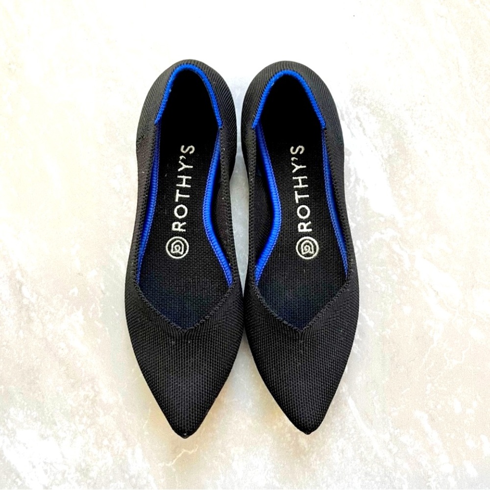 [Rothy’s] Black The Point Ballet Flat- Size 6